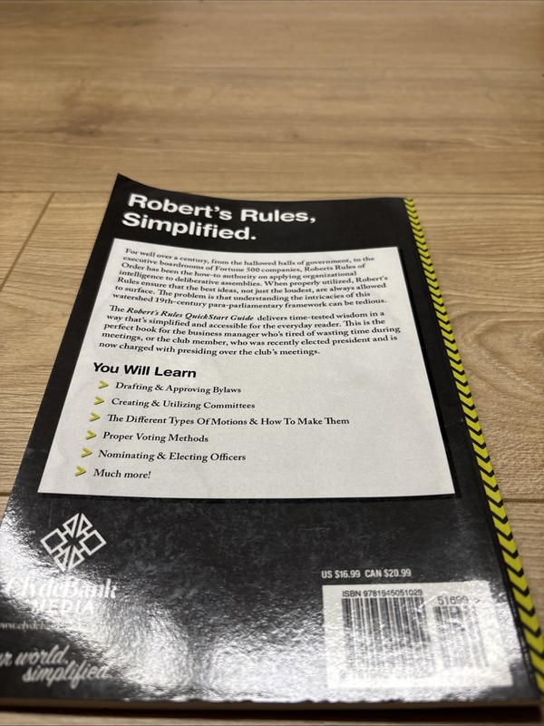 Robert's Rules: QuickStart Guide - The Simplified Beginner's Guide to Robe-GOOD- gallery
