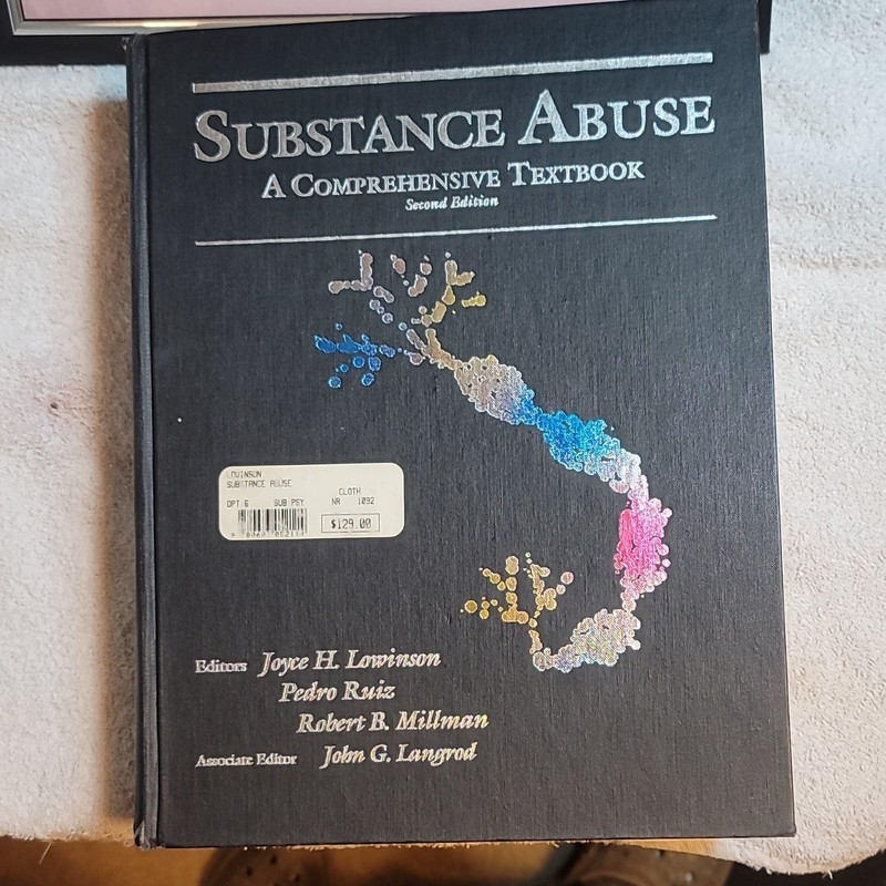 Williams & Wilkins Substance Abuse Second Edition Hardcover Textbook Lowinson