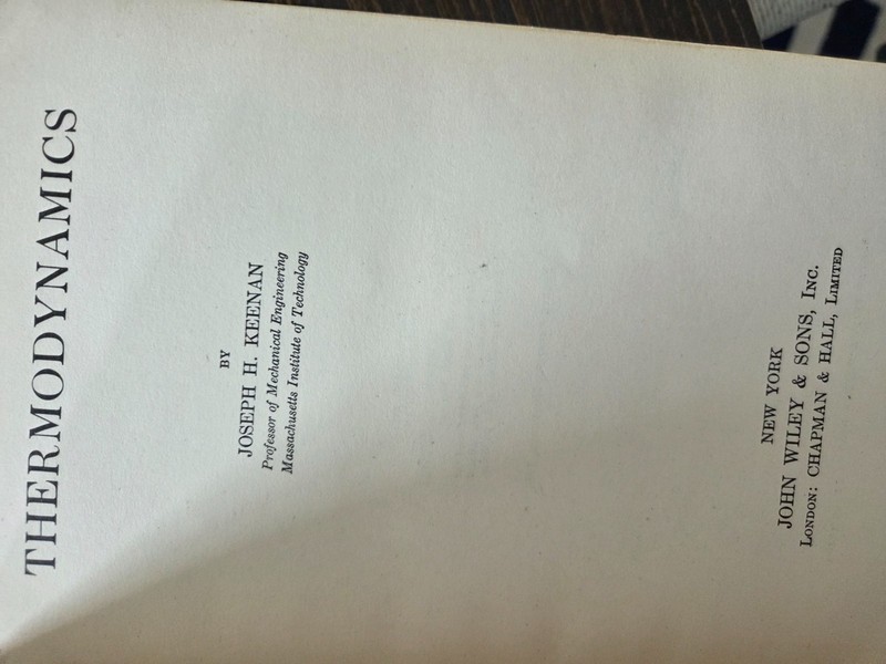 Thermodynamics: Joseph Keenan ( MIT Professor) 1946 Hardcover gallery