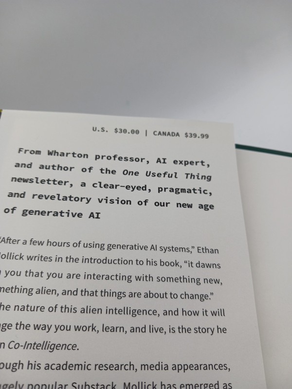 Co-Intelligence Living and Working with AI Ethan Mollick HB 2024 Penguin Random gallery