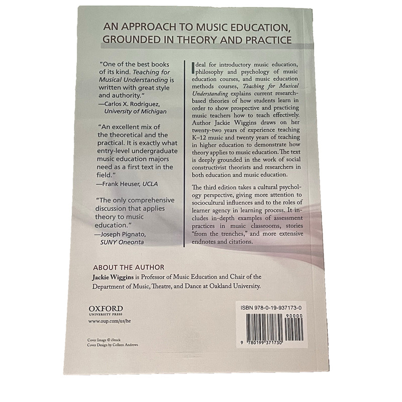 Teaching for Musical Understanding Jackie Wiggins Third Edition gallery