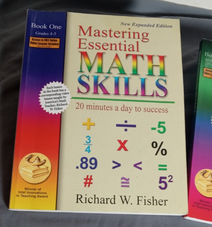 Homeschool / Math Skills Books lot of 3 Grade 4-5 + Middle / High school gallery