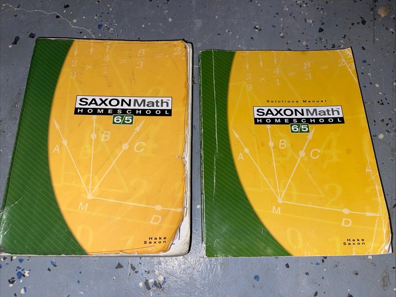 Saxon Math Homeschool 6/5 Work Book and Solutions Manual
