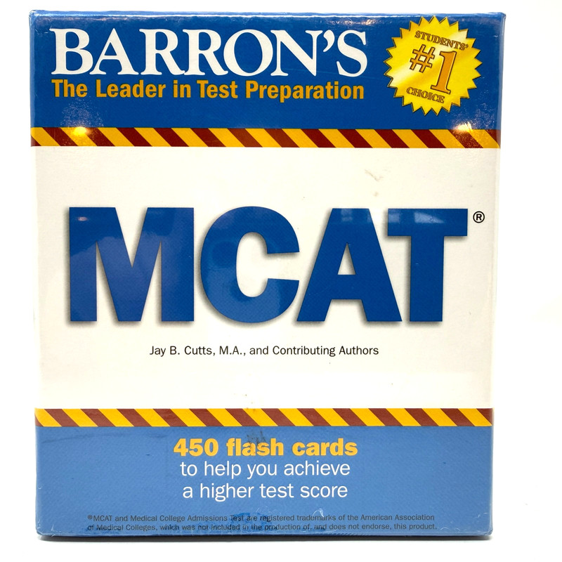 Barrons MCAT 450 Flash Cards Test Prep Study Deck Sealed Exam Review Set