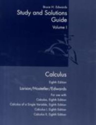 Calculus: Student Study And Solutions Guide: 1