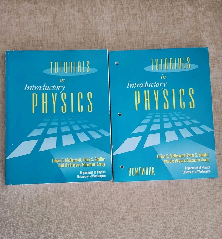 2 Books Tutorials in Introductory Physics & Homework McDermott Prentice Hall
