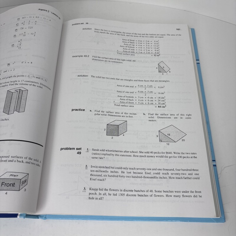 Saxon Algebra 1/2 Textbook Third Edition Math, plus Homeschool Packet- Good gallery