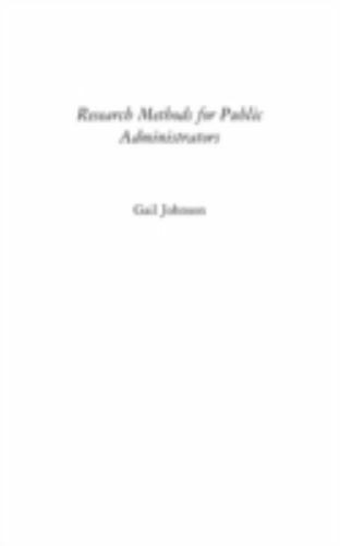 Research Methods for Public Administrators, Johnson, Gail, Very Good Book