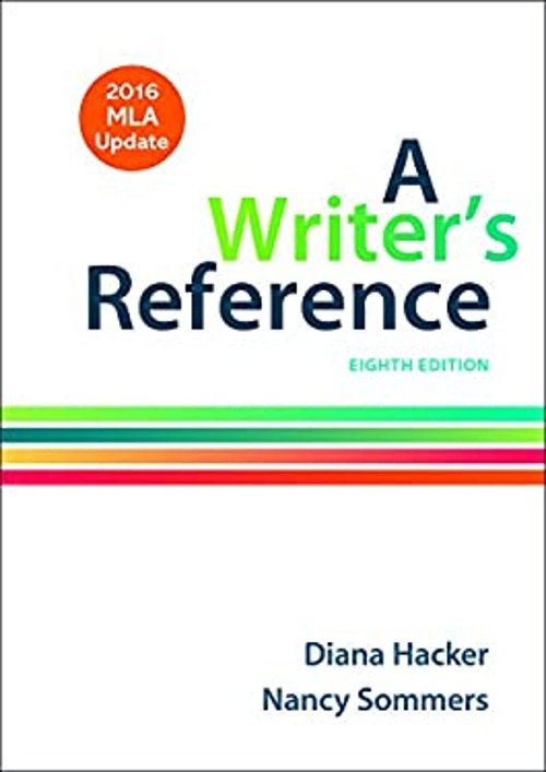 A Writer’s Reference with 2016 MLA Update Spiral Nancy, Hacker, D