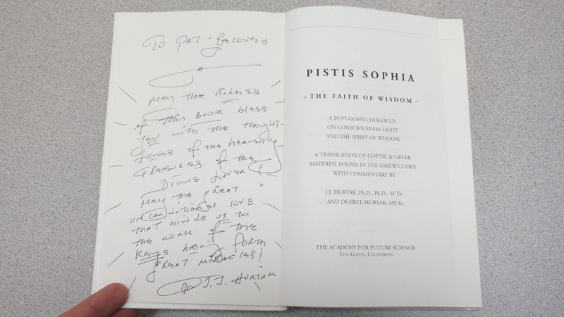 Pistis Sophia : A Coptic Gnostic Text 1999 SIGNED by JJ Hurtak and Desiree gallery
