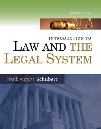 Introduction to Law and the Legal System – Hardcover – VERY GOOD
