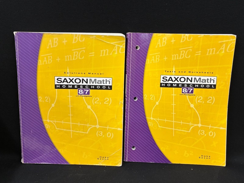 Saxon Math Homeschool 8/7 Tests/Worksheets & Solutions Manual mn5775