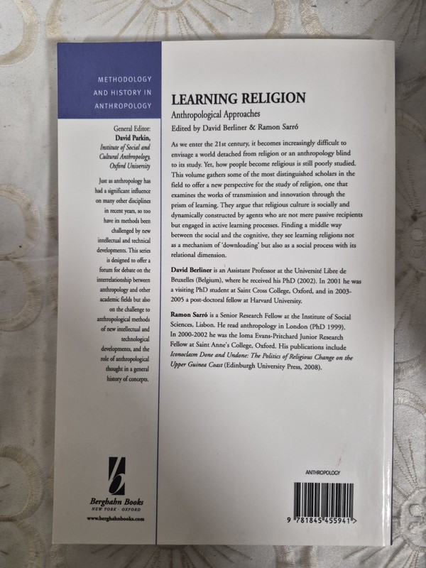 LEARNING RELIGION: ANTHROPOLOGICAL APPROACHES (METHODOLOGY By David VG gallery