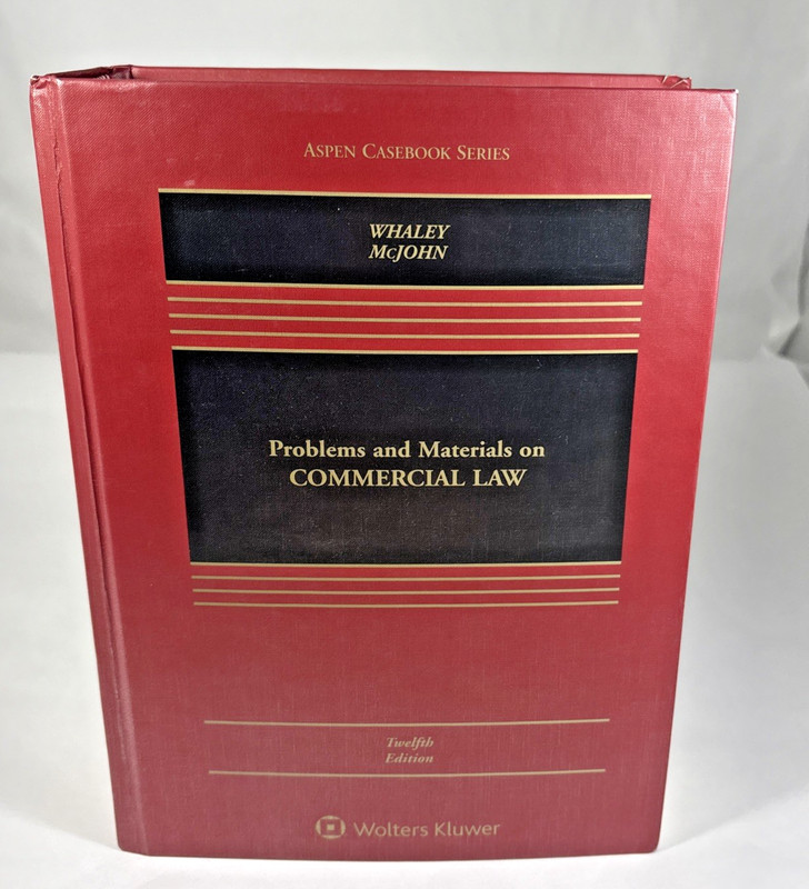Commercial Law Casebook Whaley McJohn 12th Ed Access Code Aspen Hardcover