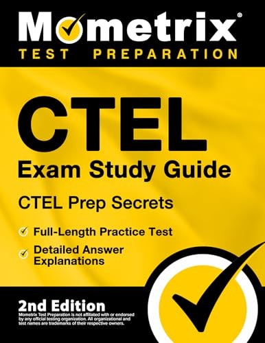 CTEL Exam Study Guide – CTEL Prep Secrets, Full-Length Practice Test, Det – GOOD