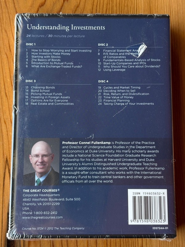 NEW Great Courses: Understanding Investments - 4 DVDs and Book gallery