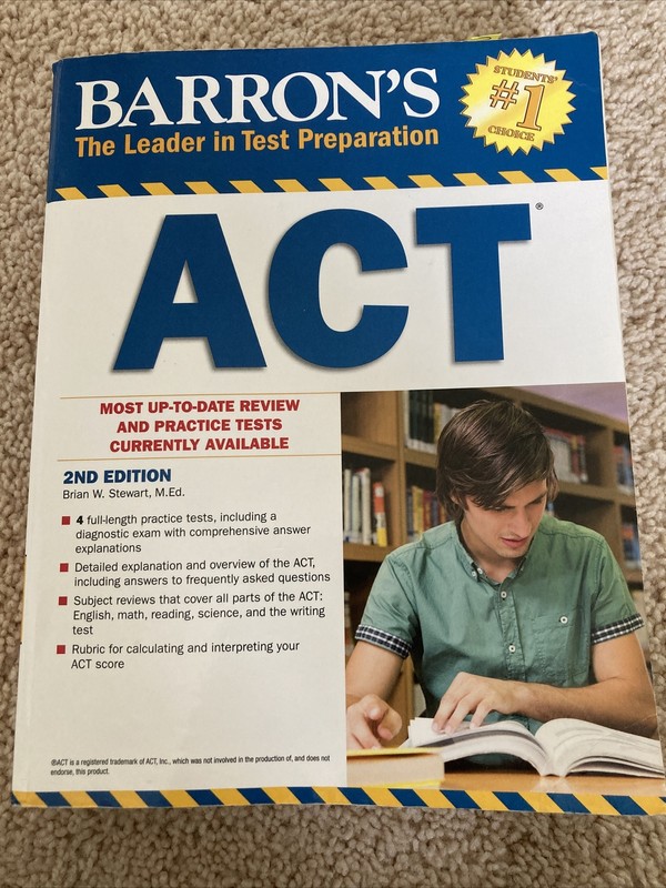 Barron’s ACT 2nd Edition Prep Workbook Great Practice Questions Barrons ACT