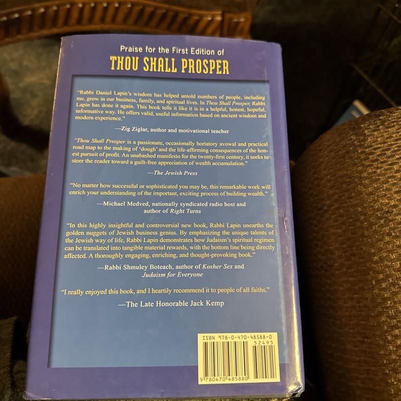 Thou Shall Prosper: Ten Commandments for Making Money by Lapin, Rabbi Daniel gallery