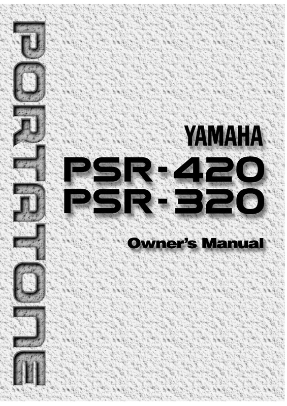 Yamaha PSR-320 PSR-420 Instruction Manual: 74 Pages & Protective Covers!