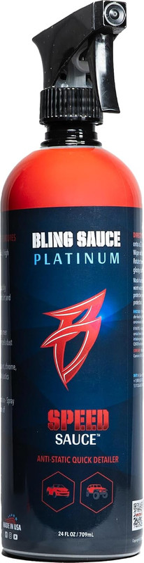 Platinum Speed Sauce, Cherry Scent, Anti-Static Quick Detail Spray for Cars, Tru
