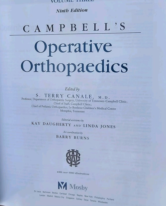 Operative Orthopaedics Terry S Canale 1997 Hardcover 9th Edition Volumes 1-4 gallery