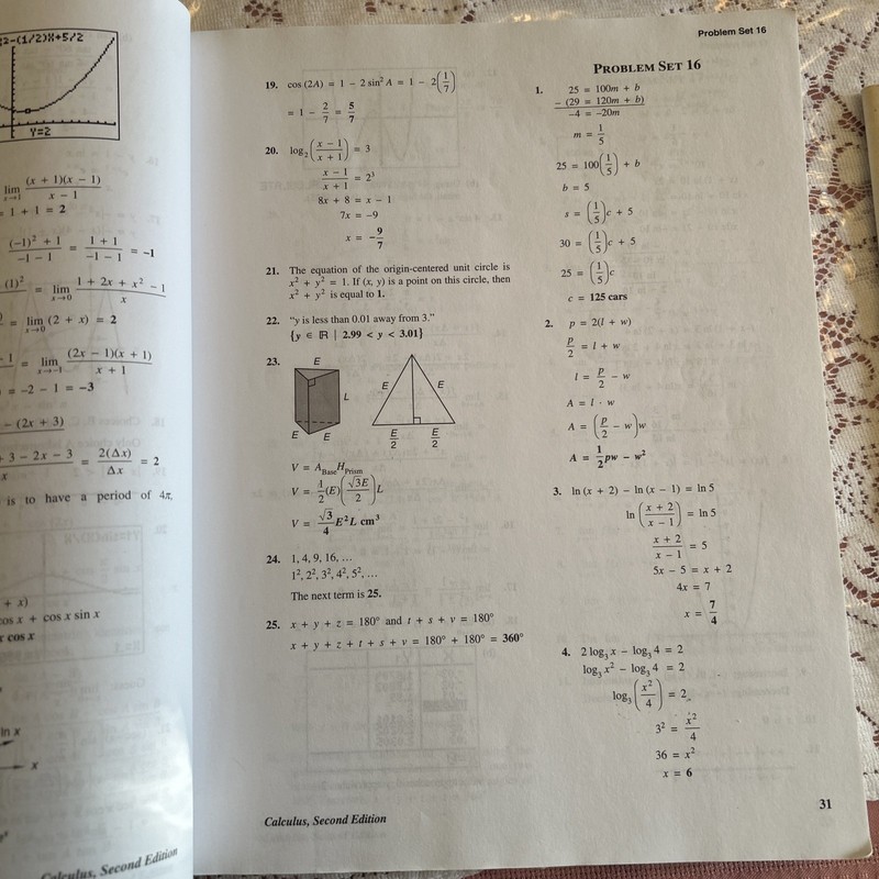 Saxon Calculus 2nd Edition Textbook, Solutions Manual, Testing Book, Answer Key gallery