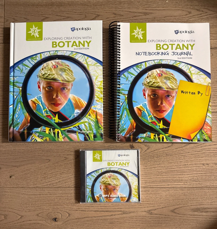 Exploring Creation with Botany 2nd Ed + Audiobook, Apologia, Set of 3 USED