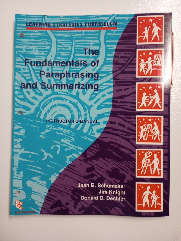 THE FUNDAMENTALS OF PARAPHRASING AND SUMMARIZING Instructors Manual