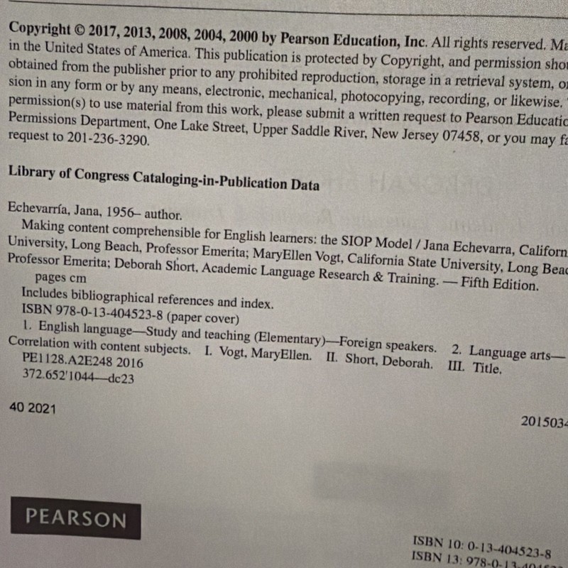 Making Content Comprehensible for English Learners: The SIOP Model gallery