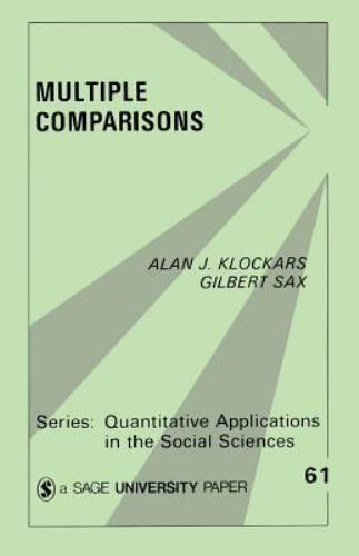 Multiple Comparisons; Quantitative Appl- paperback, Klockars, 9780803920514, new