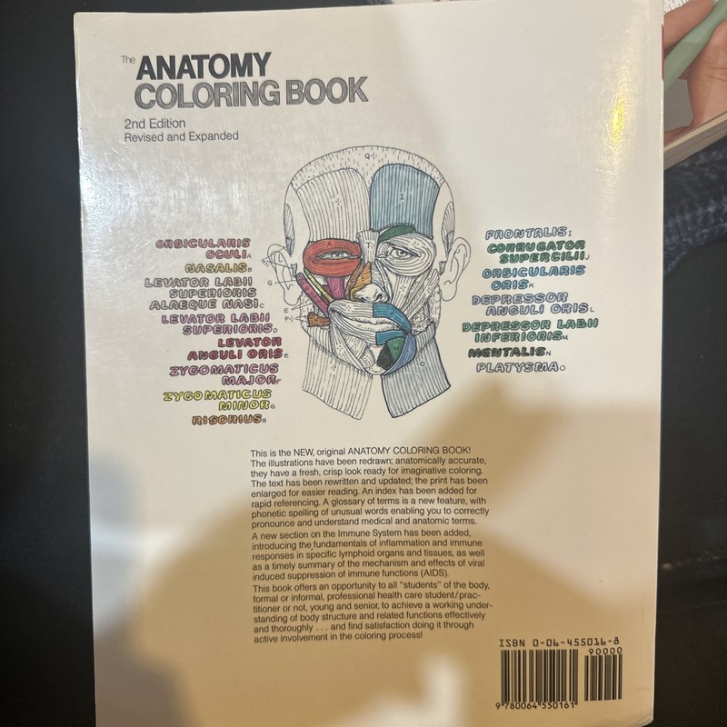 The Anatomy Coloring Book - paperback, Wynn Kapit, 9780064550161 gallery
