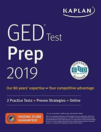 GED Test Prep 2019: 2 Practice – Paperback, by Van Slyke Caren – Acceptable n