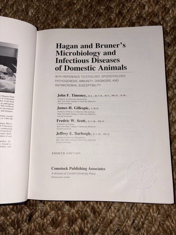 Hagan & Bruner’s Microbiology and Infectious Diseases of Domestic Animals 8th Ed gallery