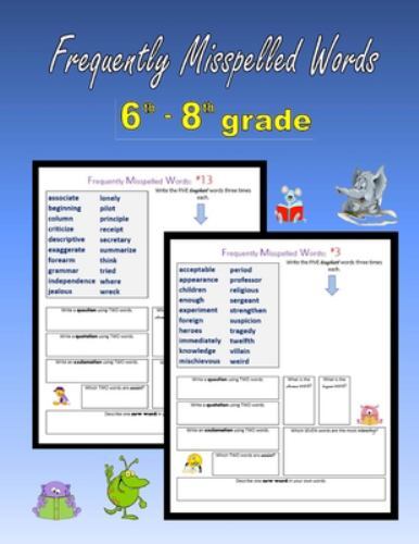 Frequently Misspelled Words (6th grade – 8th grade), Brand New, Free shipping…