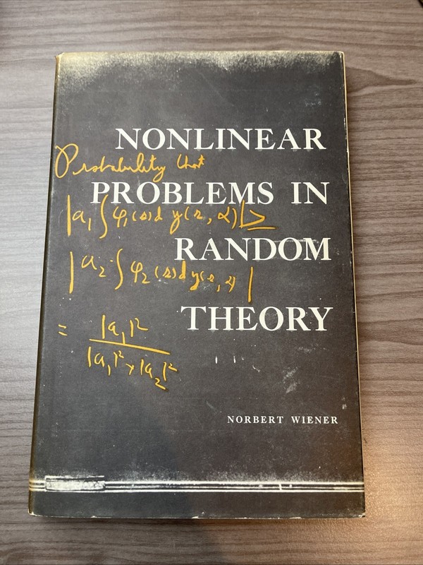 NONLINEAR PROBLEMS IN RANDOM THEORY ( MIT PRESS) By Norbert Wiener – HBDJ