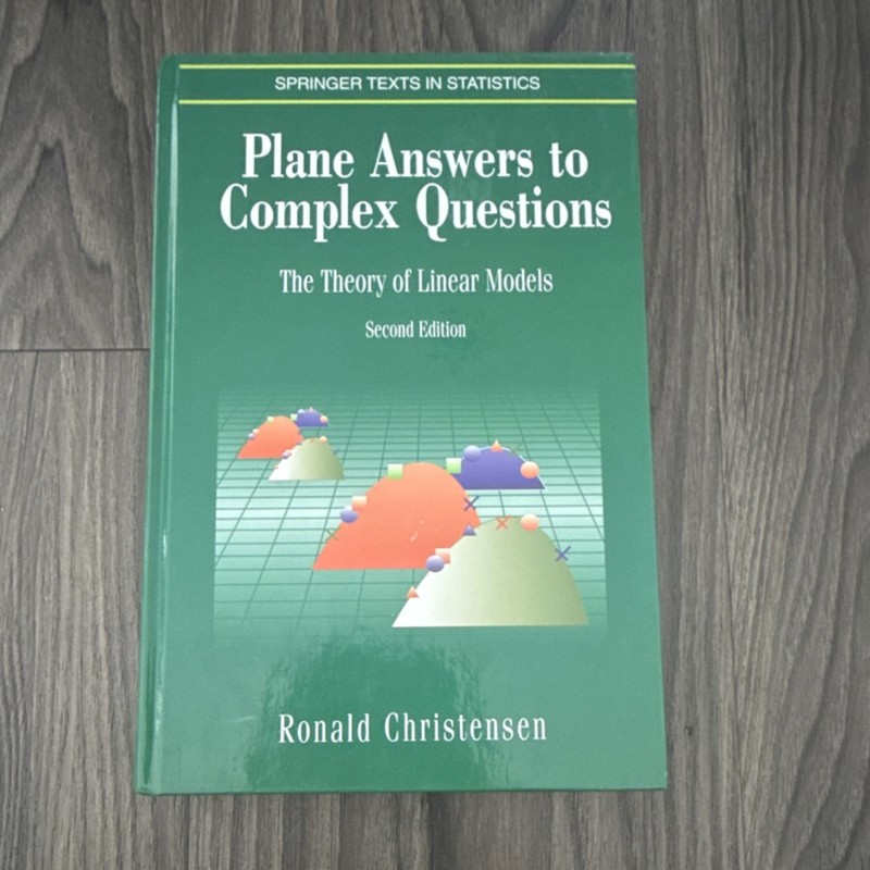 Plane Answers to Complex Questions by Christensen Second Edition Hardcover, Spr…