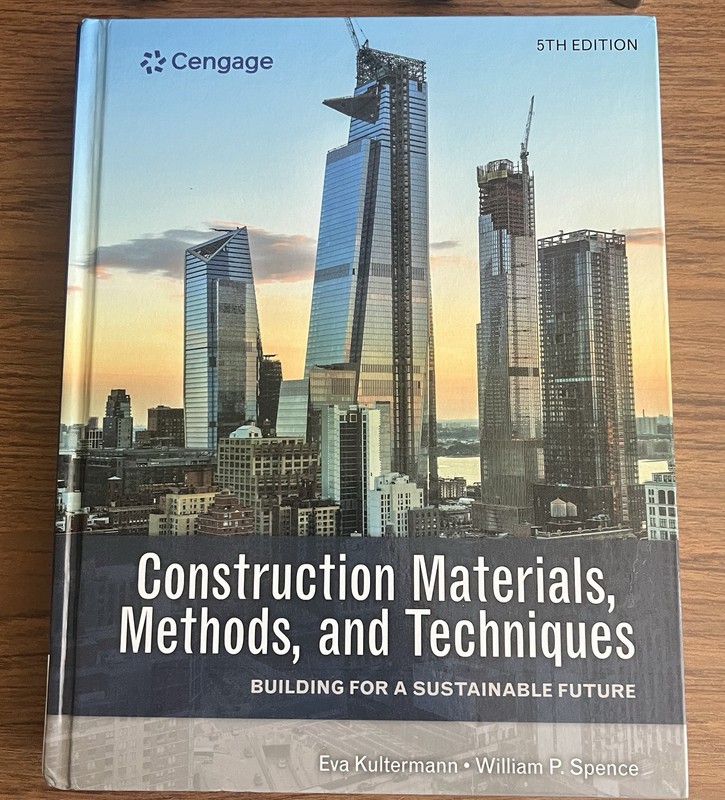 Construction Materials, Methods, and Techniques 5th edition