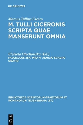 Marcus Tullius Cicero Scripta Quae Manserunt Omnia, fasc. 25a (Hardback)