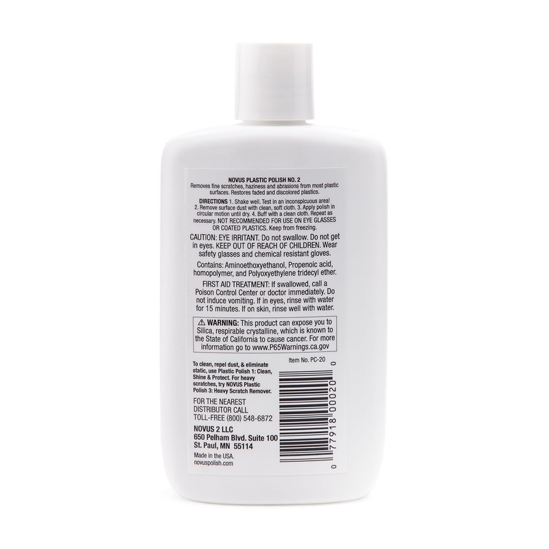 Fine Scratch Remover #2 - 8oz Bottle for Plastic, Acrylic, Glass Surfaces gallery