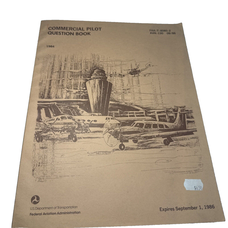 Commercial Pilot Question Book 1984 FAA Answers Explanations References Manual