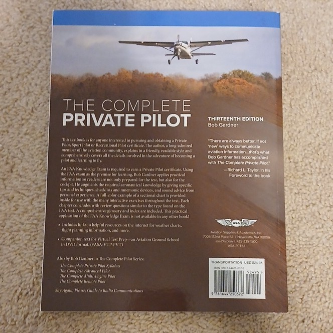 The Complete Private Pilot 13th Edition Bob Gardner Paperback gallery