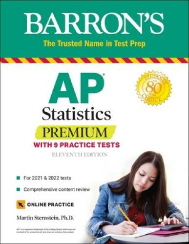 AP Statistics Premium: With 9 Practice Tests (Barron’s Test Prep) – GOOD