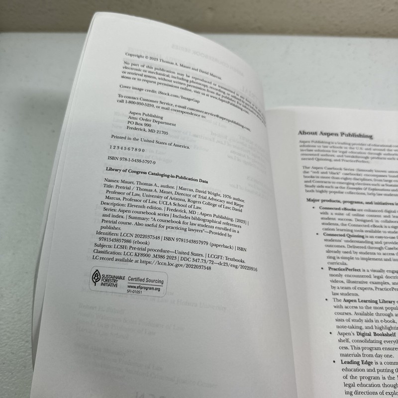 Pretrial - 11th Edition Aspen Coursebook Thomas A. Mauet, David Mareus gallery