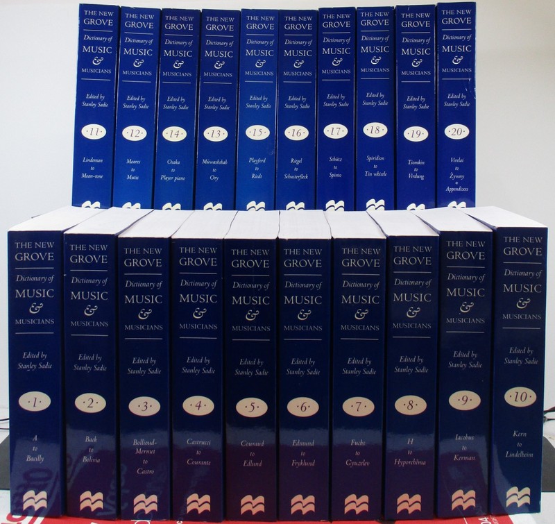 Complete 20-Volume Set “New Grove Dictionary of Music & Musicians” Sadie 1995 PB