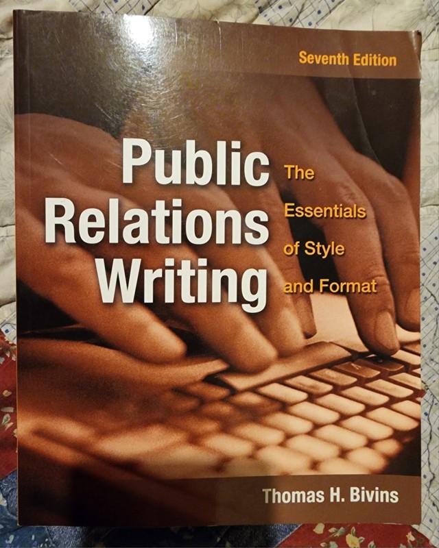 Public Relations Writing By Thomas H Bivins