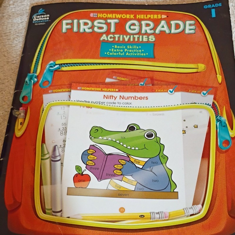 Carson-Dellosa Homework Helpers First Grade Activities Workbook Grade 1