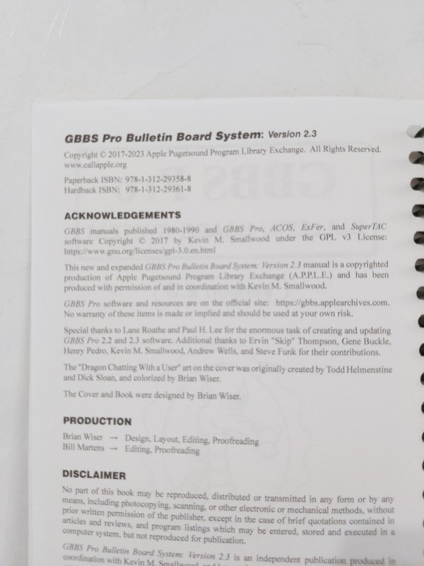 GBBS Pro Bulletin Board System: Version 2.3 by Bill Martens Paperback Book gallery