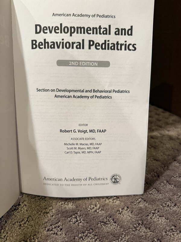 Developmental and Behavioral Pediatrics 2nd Ed Robert G. Voigt Academy Textbook gallery