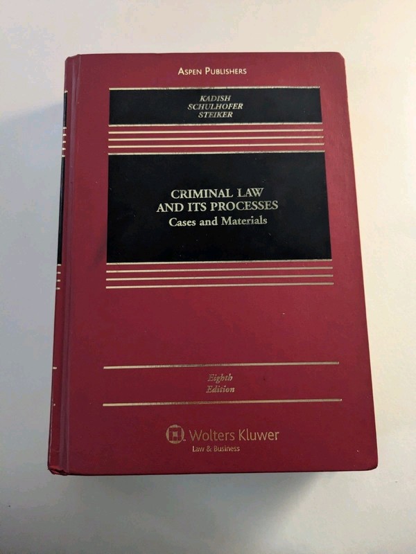 Criminal Law and Its Processes (8th Edition) 2007. Legal Law Textbook