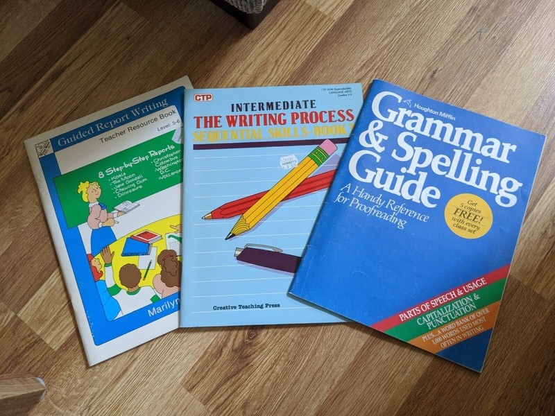 3 Books Guided Report Writing- The Writing Process- Grammar and Spelling Guide